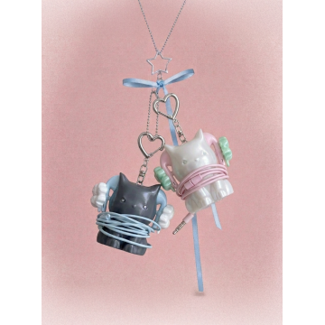 CAT CABLE KEYRING 