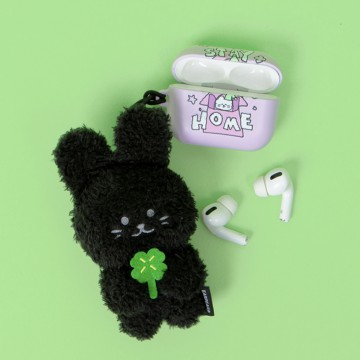 Earp Earp 四葉草幸運小黑兔公仔掛飾