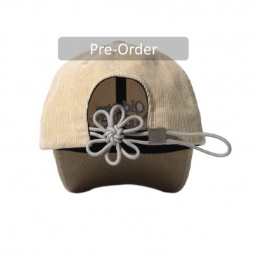 Pre-order [CORDUROY FLOWER] KNOT CAP - BEIGE