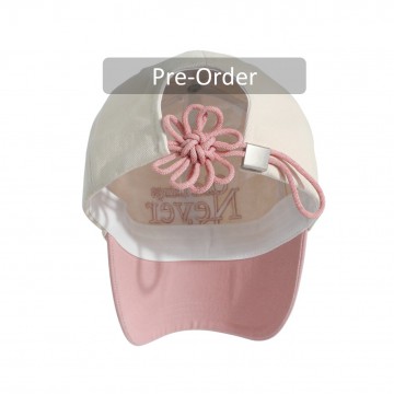 Pre-order [FLOWER] KNOT CAP_PINK 
