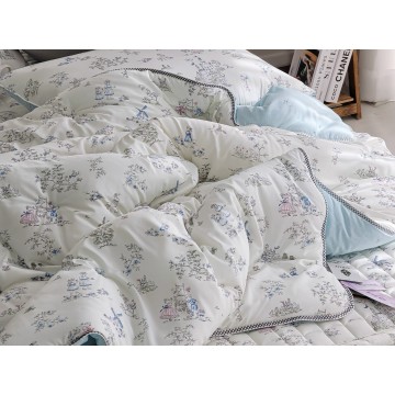 膠原蛋白天絲英倫鄉村風四季被(厚薄度-中)