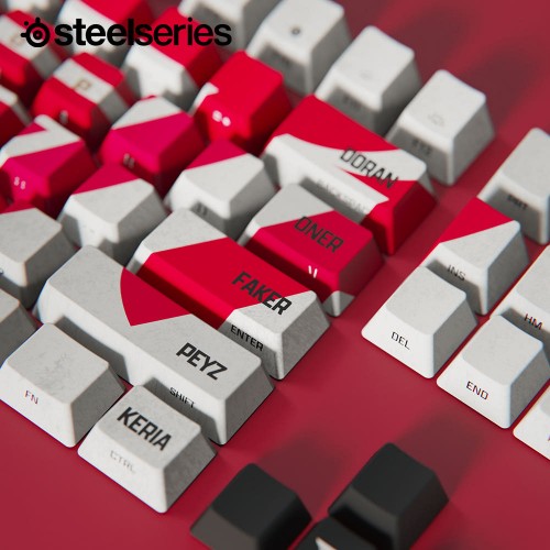 [含T1版PBT鍵帽] SteelSeries Apex Pro Gen 3磁軸機械式遊戲鍵盤 TKL短版 (87鍵) 黑色/白色