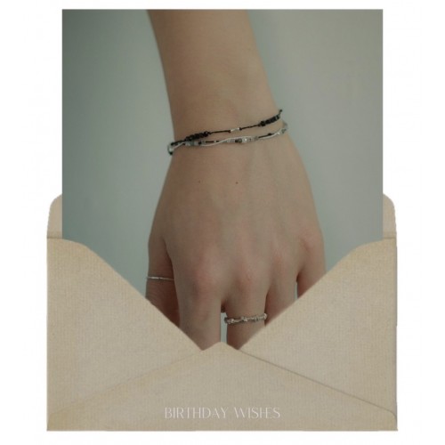 6月) 다정한 바다, double line bracelet