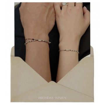 5月) 지금 행복, couple line bracelets